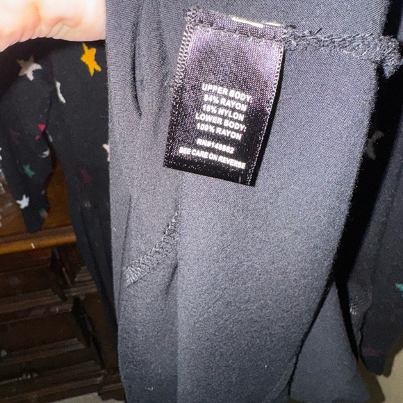 Torrid Mini Challis To Knit Dress Star Knit Sweater Skater Black Plus Size 0X - Picture 4 of 4